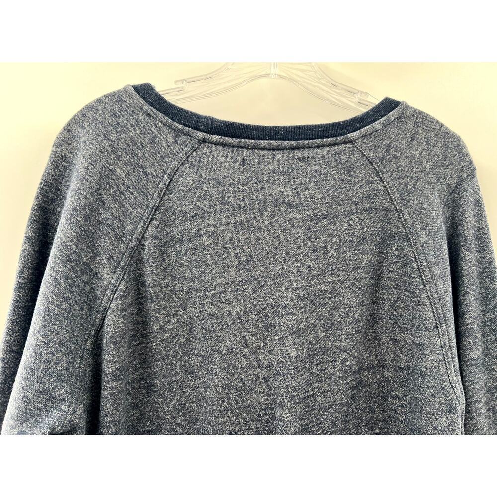 Everlane Women's Blue Heathered Cotton Long Sleeve Pullover Sweatshirt Sz Large - Picture 8 of 8